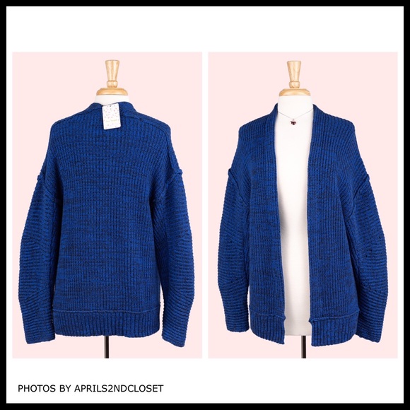 FREE PEOPLE CARDI SLOUCHY OVERSIZED CARDIGAN A3C - Picture 8 of 16